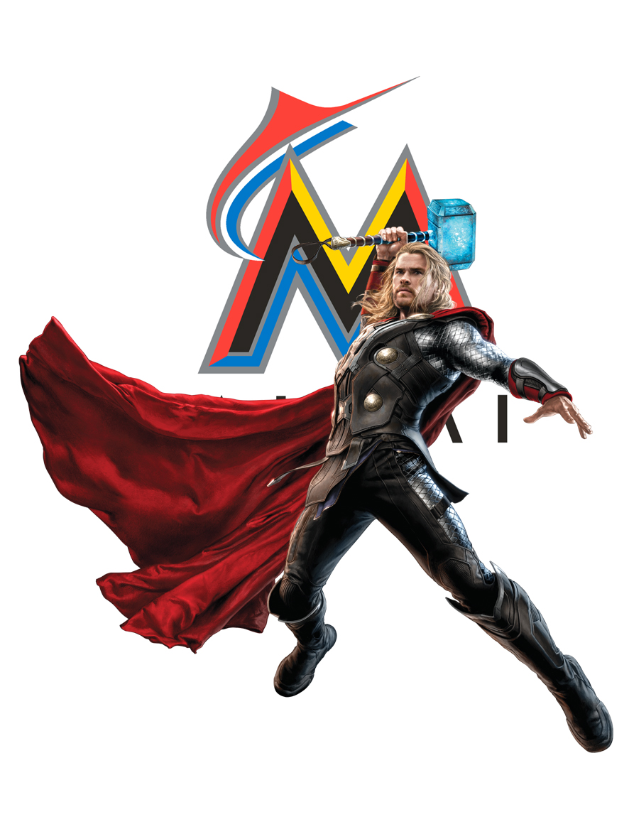 Miami Marlins Thor Logo vinyl decal